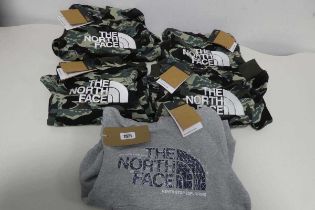 5 childrens The North Face hooded jumpers