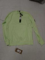 +VAT Stone Island badge crew sweatshirt in pastel green size large