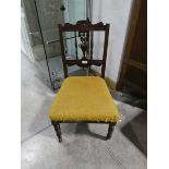 Mahogany framed antique dining chair on castors *Collector’s Item: Sold subject to our soft