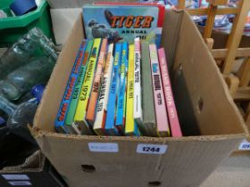 Box containing a qty of annuals including Beano, Shiver & Shake, Tiger, Striker, etc
