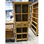 Oak 2 door 8 cube storage unit/bookshelf Water damaged