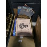 Box containing various sheet music to include John Lennon, etc