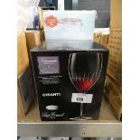 +VAT Box of Diamante wine glasses, together with The Vintage Company 7.6L drinks dispenser