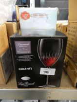 +VAT Box of Diamante wine glasses, together with The Vintage Company 7.6L drinks dispenser