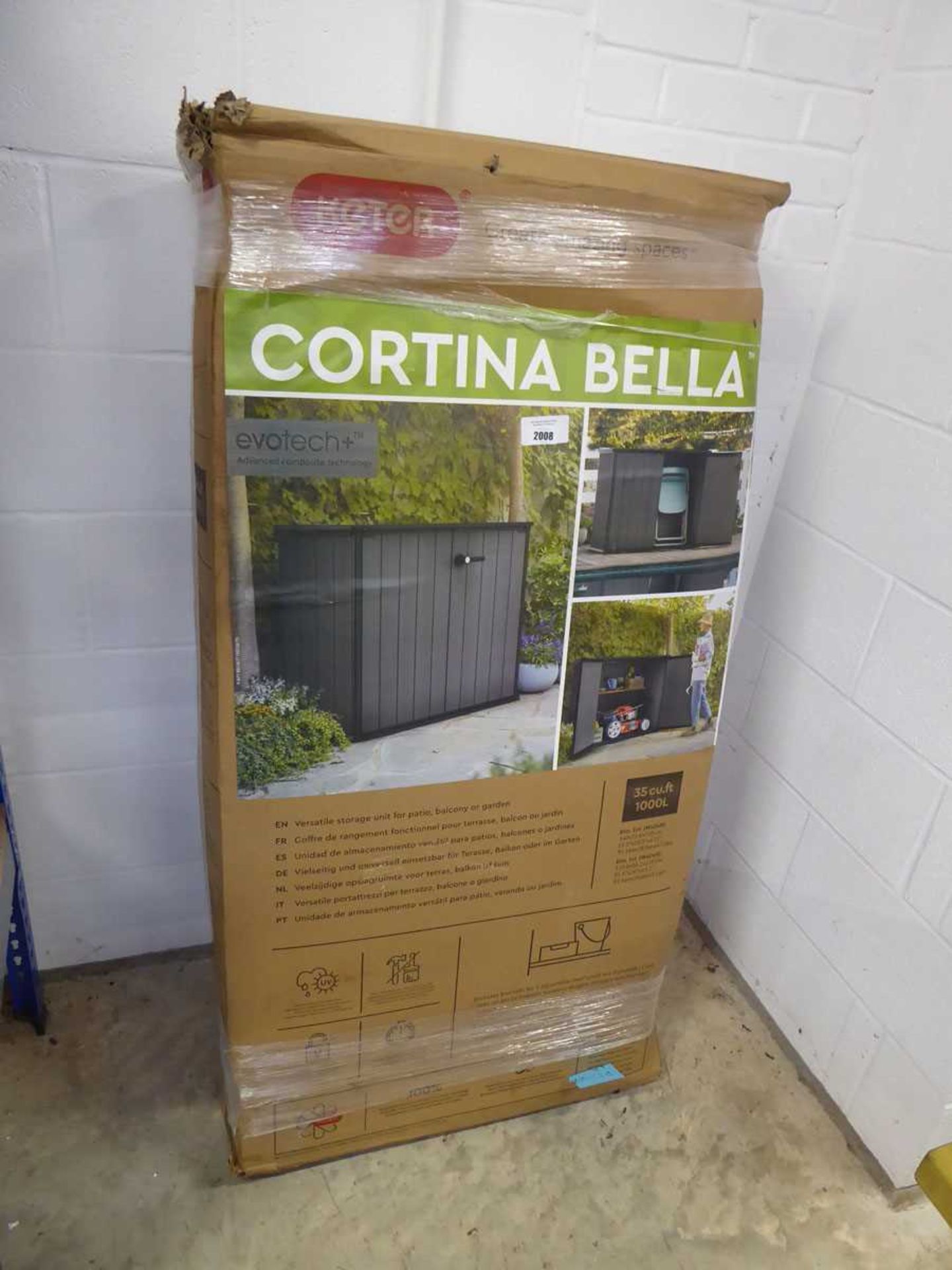 +VAT Boxed Keter Cortina Bella 2 door storage shed