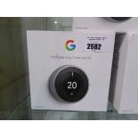 +VAT Boxed Google Nest learning thermostat (stainless steel model)