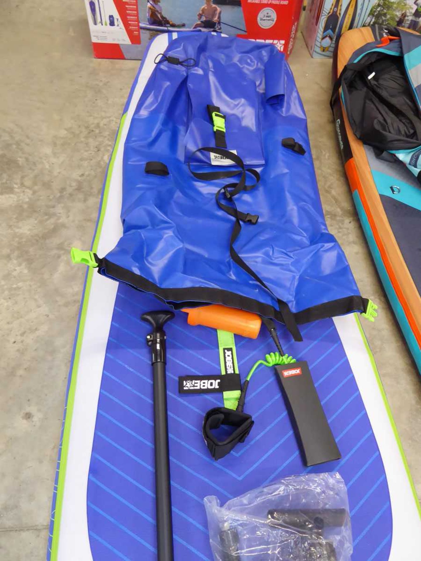 +VAT Jobe Aero inflatable stand up paddle board with bag, pump and oar in box - Image 3 of 4