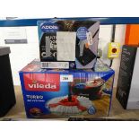 +VAT Vileda Turbo 2 in 1 mop system with Addis multi surface floor sweeper