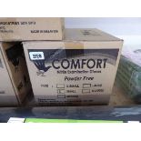 Box containing 10 packs of Comfort nitrile powder free examination gloves (size S) Date: 4/2023