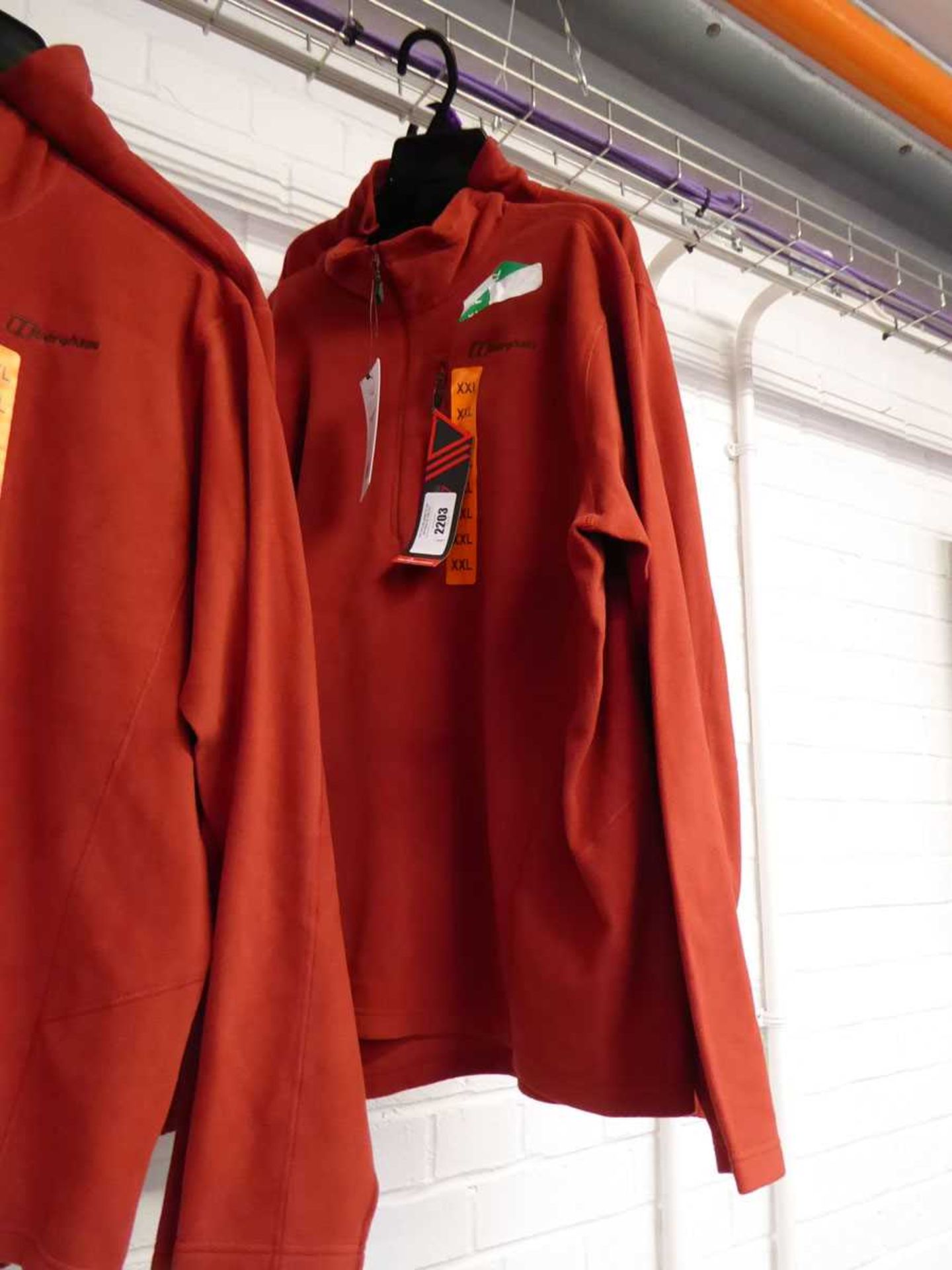 +VAT 2 Berghaus 1/2 zip fleeces in red (both size XXL)