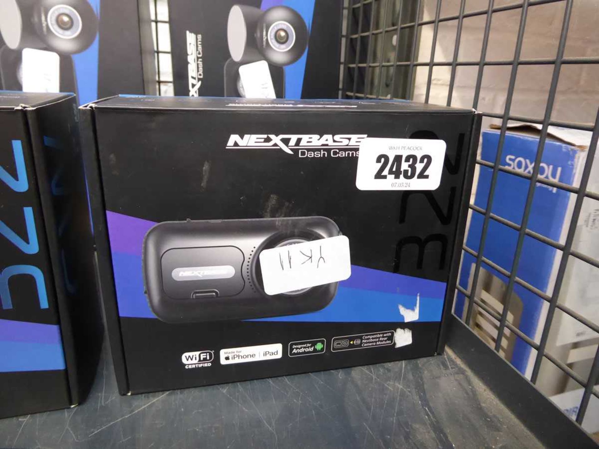Boxed Nextbase 322 in car dash cam