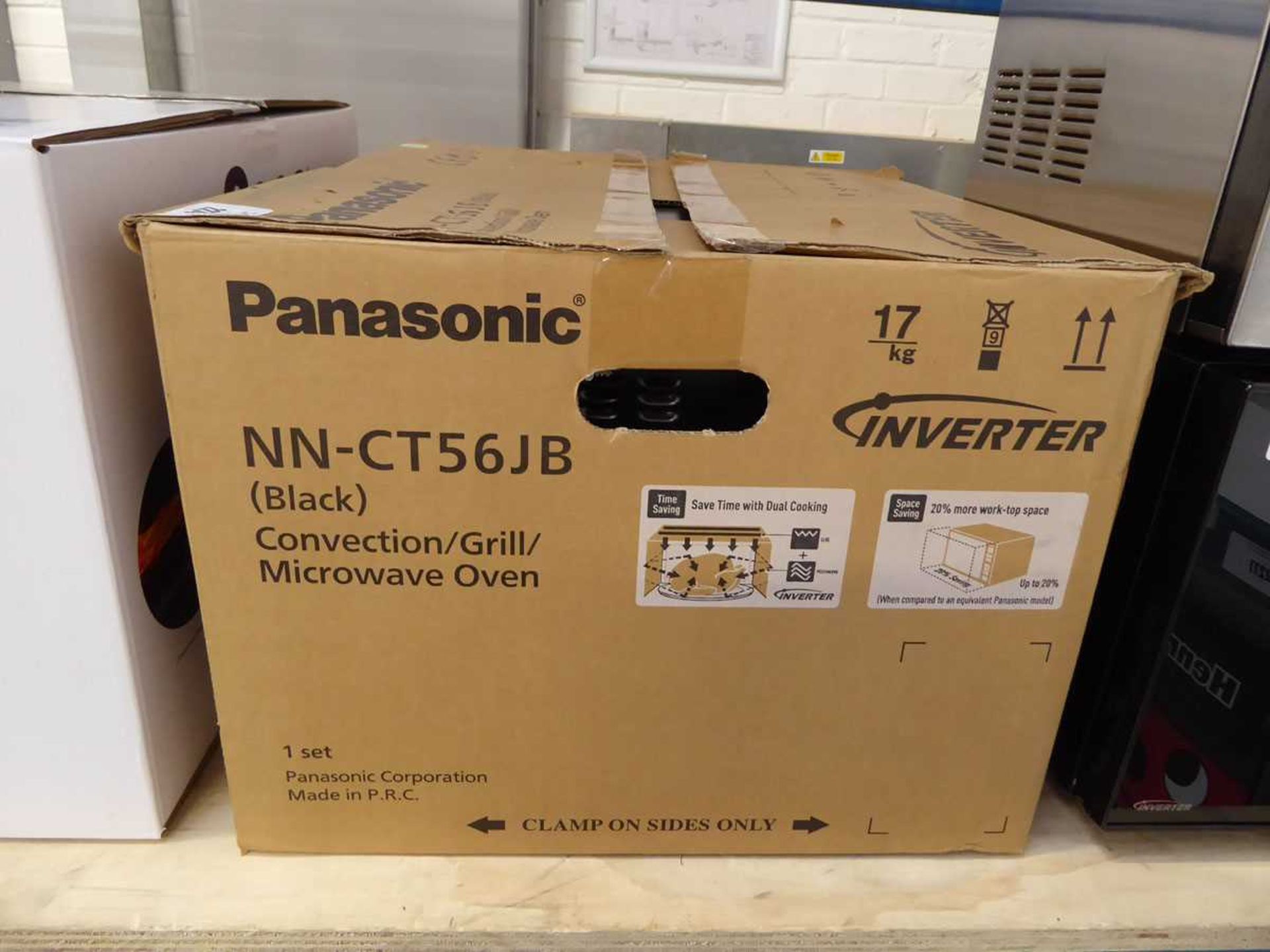 +VAT Panasonic convection grill/ microwave oven in black (NN-CT56JB)