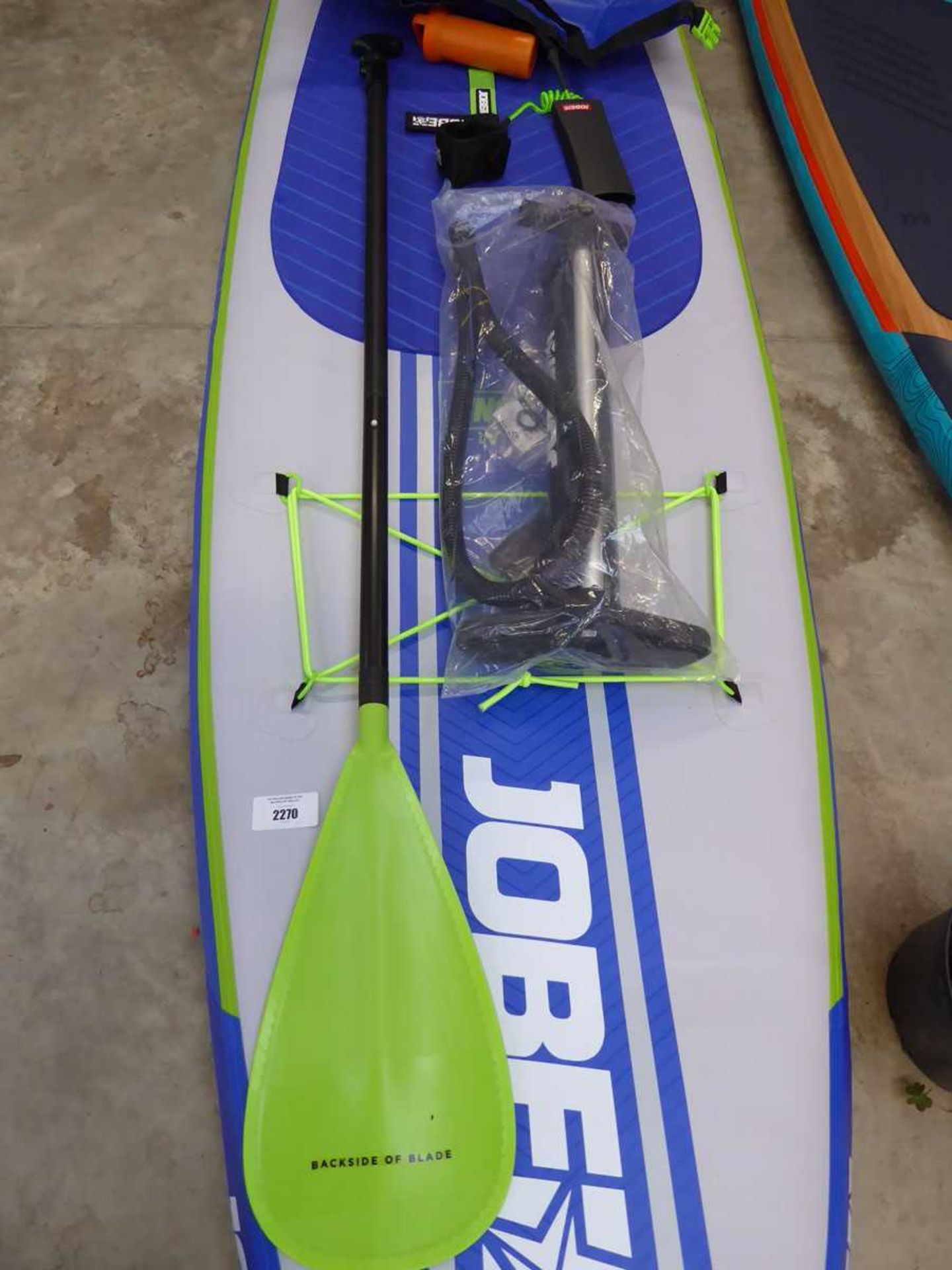+VAT Jobe Aero inflatable stand up paddle board with bag, pump and oar in box - Image 2 of 4