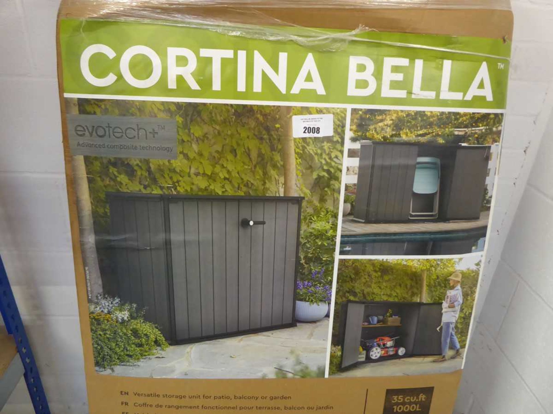 +VAT Boxed Keter Cortina Bella 2 door storage shed - Bild 2 aus 2