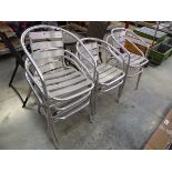 7 metal garden chairs
