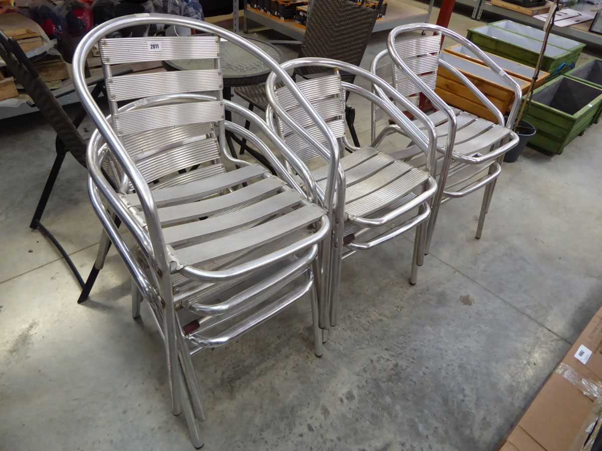 7 metal garden chairs