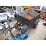 Galvanised 2 wheel single axle trailer with integral lighting and spare wheel