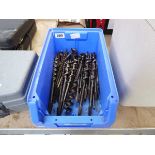 Linbin containing mixed size metalworking drill bits