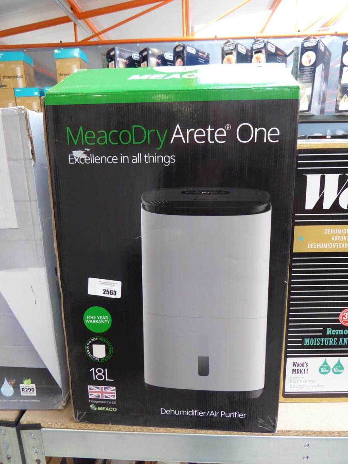 +VAT Boxed MeacoDry Arete One 18L dehumidifier/ air purifier