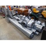 Large qty of aluminium industrial ducting and accessories