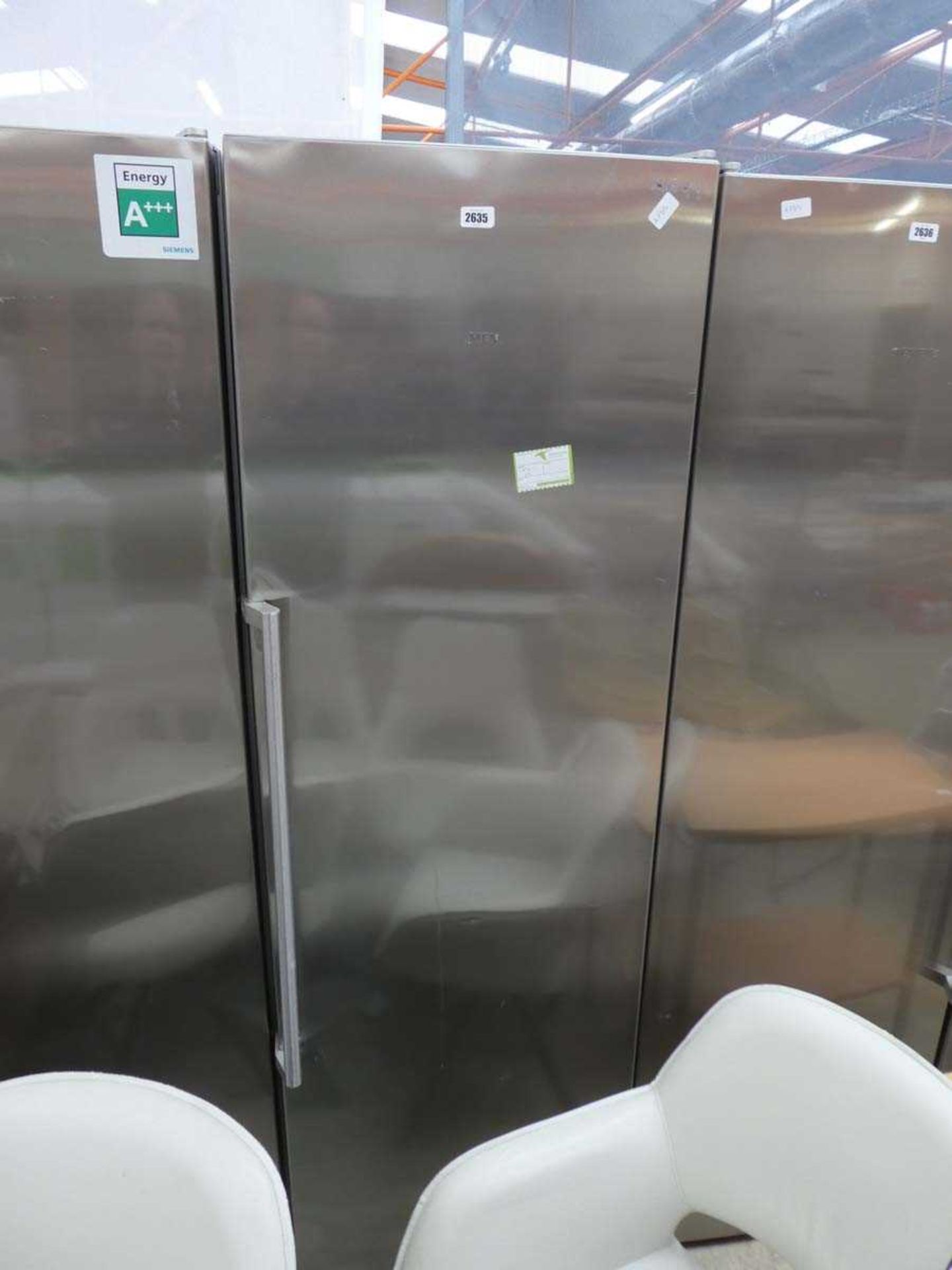 Siemens upright stainless steel larder fridge