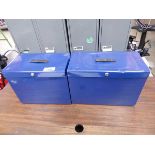 +VAT 2 navy blue lockable document boxes