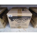 Box containing 10 packs of Comfort nitrile powder free examination gloves (size M) Date: 4/2023