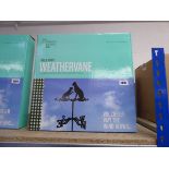 Boxed dog and puppy weathervane