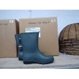 Box containing 5 pairs of Kent & Stowe traditional half length wellington boots (size 3)