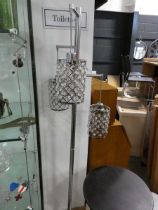 +VAT Chrome freestanding decorative floor lamp with 3 hanging pendants