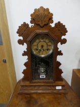 Ansonia Clock Company, New York, USA oak cased wall clock