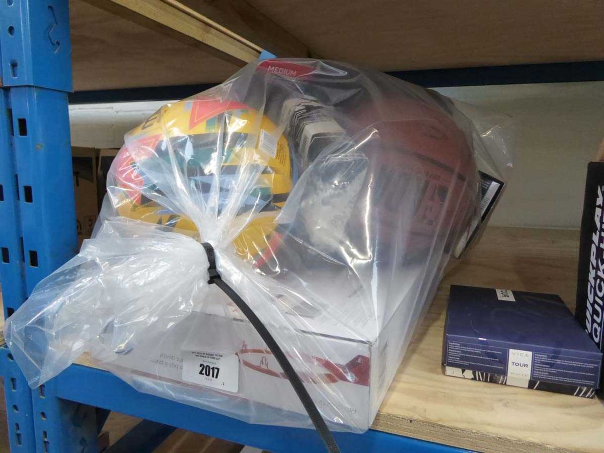 +VAT Bag containing Wilson NBA basket ball, mitre football, Kirkland golf gloves, Tour golf balls,