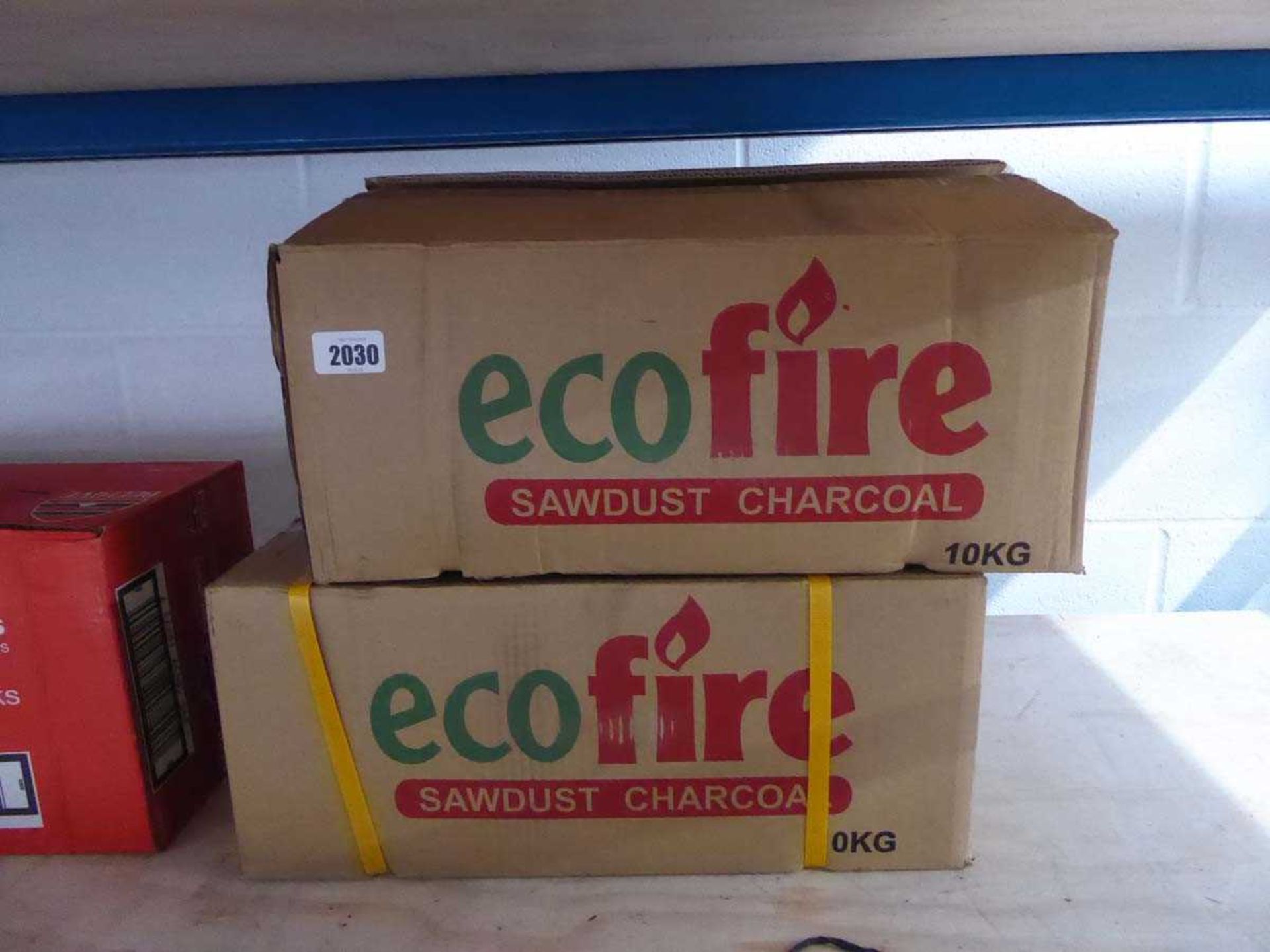 2 10kg boxes of Ecofire sawdust charcoal