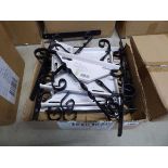 Box containing 10 x 12in. black hanging basket brackets