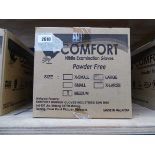 Box containing 10 packs of 100 Comfort powder free nitrile examination (size M) 05/2023