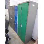 4 Bisley single door lockers with 3 other unbranded single door lockers