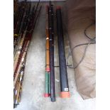 Quantity of various fishing poles