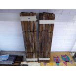 2 bundles containing 30 pine decking spindles