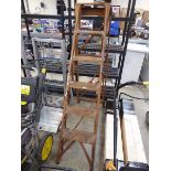 Wooden 6 tread decorators ladder
