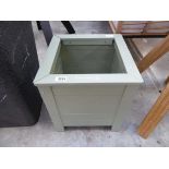 Green painted planter