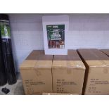 2 boxes containing 8 inner boxes of 8 piece plastic cylindrical garden edging in terracotta colour