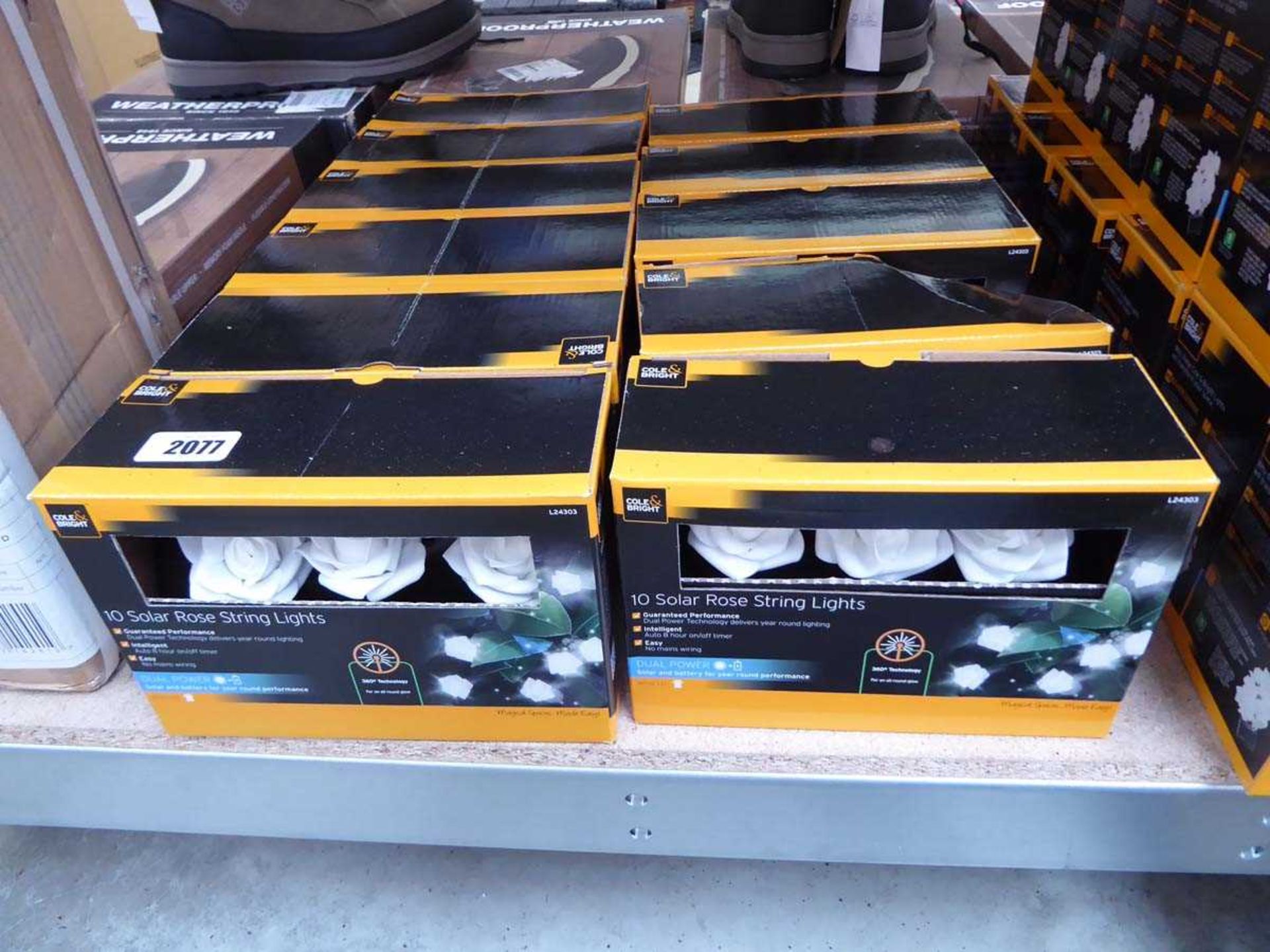 11 boxed sets of Cole & Bright solar 'Rose' string lights