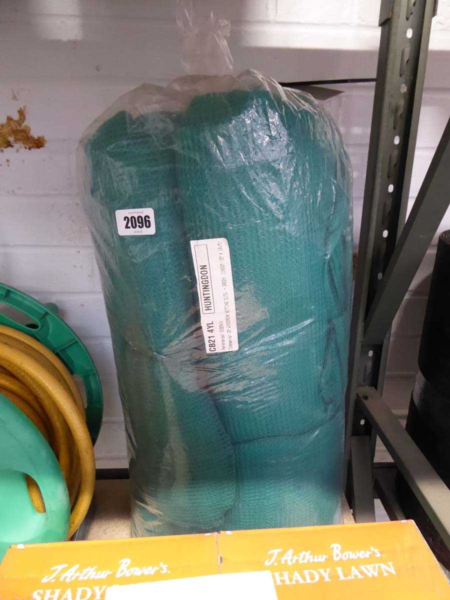 Large roll of green garden netting