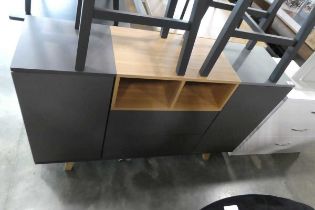 Modern grey and oak effect sideboard