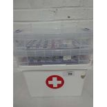 +VAT First Aid box with lid and 2 other storage boxes First Aid box has crack in the side