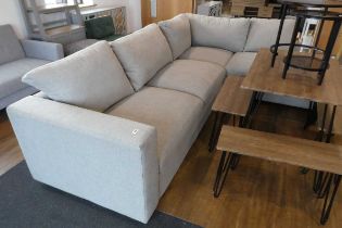 +VAT Modern grey L-shaped corner sofa system