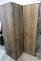 Modern hardwood finish corner wardrobe