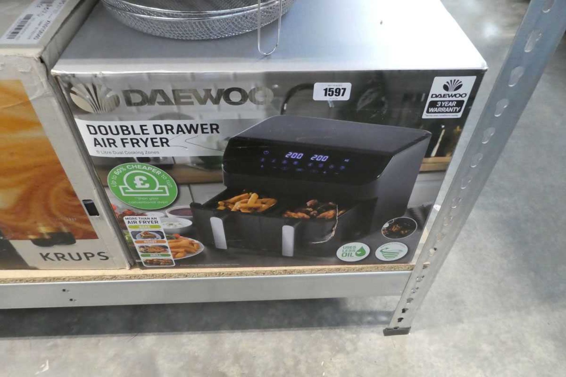 Daewoo 9L double drawer air fryer