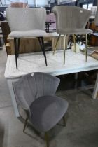 3 various dining chairs