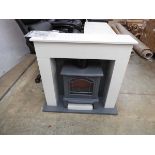 Warm Light compact electric stove fire suite